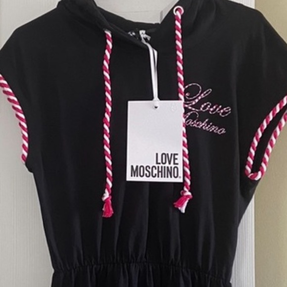 LOVE MOSCHINO DRESS WITH HOODIE - Picture 1 of 7